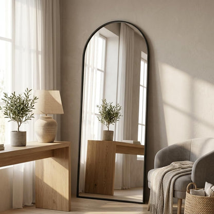 59"x16" Floor Mirror Full Length, Arched Full Length Mirror with Stand, Full Body Mirrors for Bedroom Living Room or Cloakroom Gold