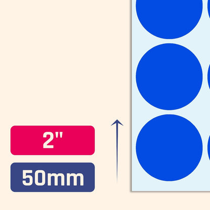 2" Round Large Colored Moving Stickers Labels - 10 Colors, Pack of 240