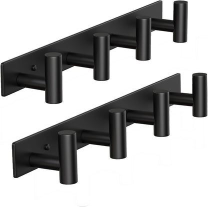 Wall Mounted Coat Rack-3 Hooks, Heavy Duty Stainless Steel Wall Hooks for Towel Coat Bag, Hat Rack Coat Hanger Coat Hooks Towel Racks for Bathroom Entryway Kitchen Office (Silver, 1 Pack)