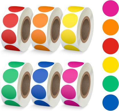 Misofuki 16 Rolls 960 Pcs 1"x4.5" Color Coded Moving Labels Stickers for Boxes with 4 Bedroom Labels - Can Stick on Furniture Directly, NOT Recommended for Rough Surfaces, Such as Carton