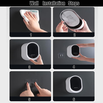 No-Touch Disposable Toilet Scrubber Set,Toilet Brush with Self-Cleaning Disposable Pads,360° Deep Clean,Wall-Mounted Design,for Bathroom & Toilet (Black, 32 pc)