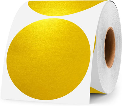 3 Inch White Color Code Dot Stickers,500 PCS Round Labels Stickers in Dispenser Box for Organization, Inventory,Classroom
