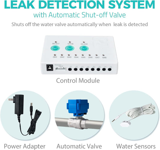 iSpring WD01 Wired Water Leak Detector with 46" Sensor Cable, 110dB Alarm, Leak Alert System for Home, Basement, Sink, Water Heater, Laundry, and RO Filters