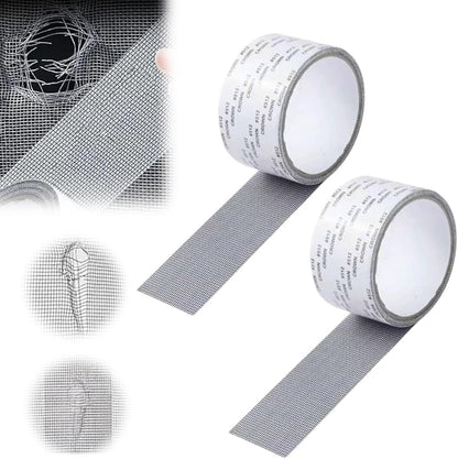 Moonboat Strong Adhesive Screen Repair Tape, 2024 Upgraded 2" x 80" Screen Repair Kit, Creative Screen Repair Tapes, Household Self-Adhesive Screen Window Repair Patch for Windows(Grey,1pcs)