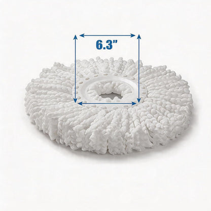 Spin Mop and Bucket System with180-Degree Rotating Head Telescopic Handle Dual Chamber Bucket Floor Cleaning Set with 3 Mop Refills Dual-Function Wringing Hand-Press and Foot-Pedal