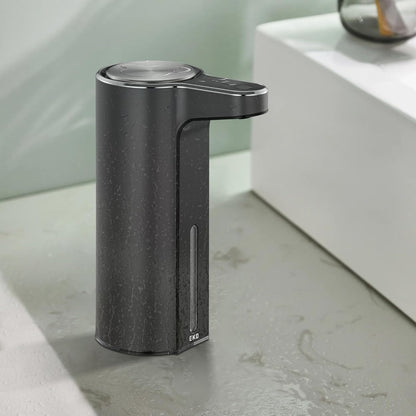 EKO Aroma 9 fl oz Automatic Liquid Soap Dispenser, Rechargeable & Water-Resistant Soap Dispenser for Kitchen and Bathroom with Adjustable Volume Control (Matte Black Steel)