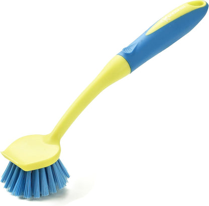 Tile Tub Scrubber Brush with 5 Different Function Cleaning Heads and 51" Extendable Long Handle Non Scratch Shower Scrubber for Cleaning Bathroom Kitchen Toilet Wall Bathtub