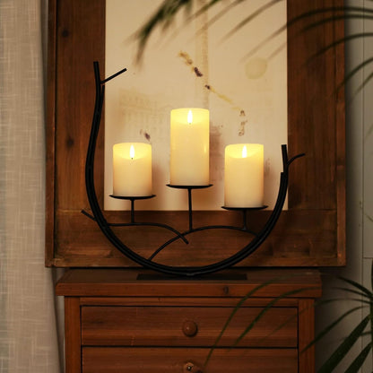 Homemory Dripping Wax Flameless Candles, Battery Operated Candles with Remote Control and Timers, LED Pillar Candles, Electric Fake Candles, 3" x 6", Set of 2