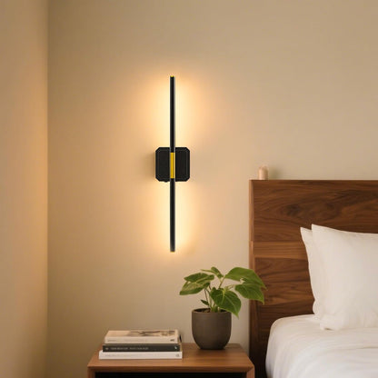 GvvooHome Battery Operated Wall Sconces Set of 2, Detachable 360°Rotate Wall Lamps, 3000-6500K Dimmable with Remote Control, 10000mAh Rechargeable Wall Light for Bedroom, Living Room, 28.3" Black Gold