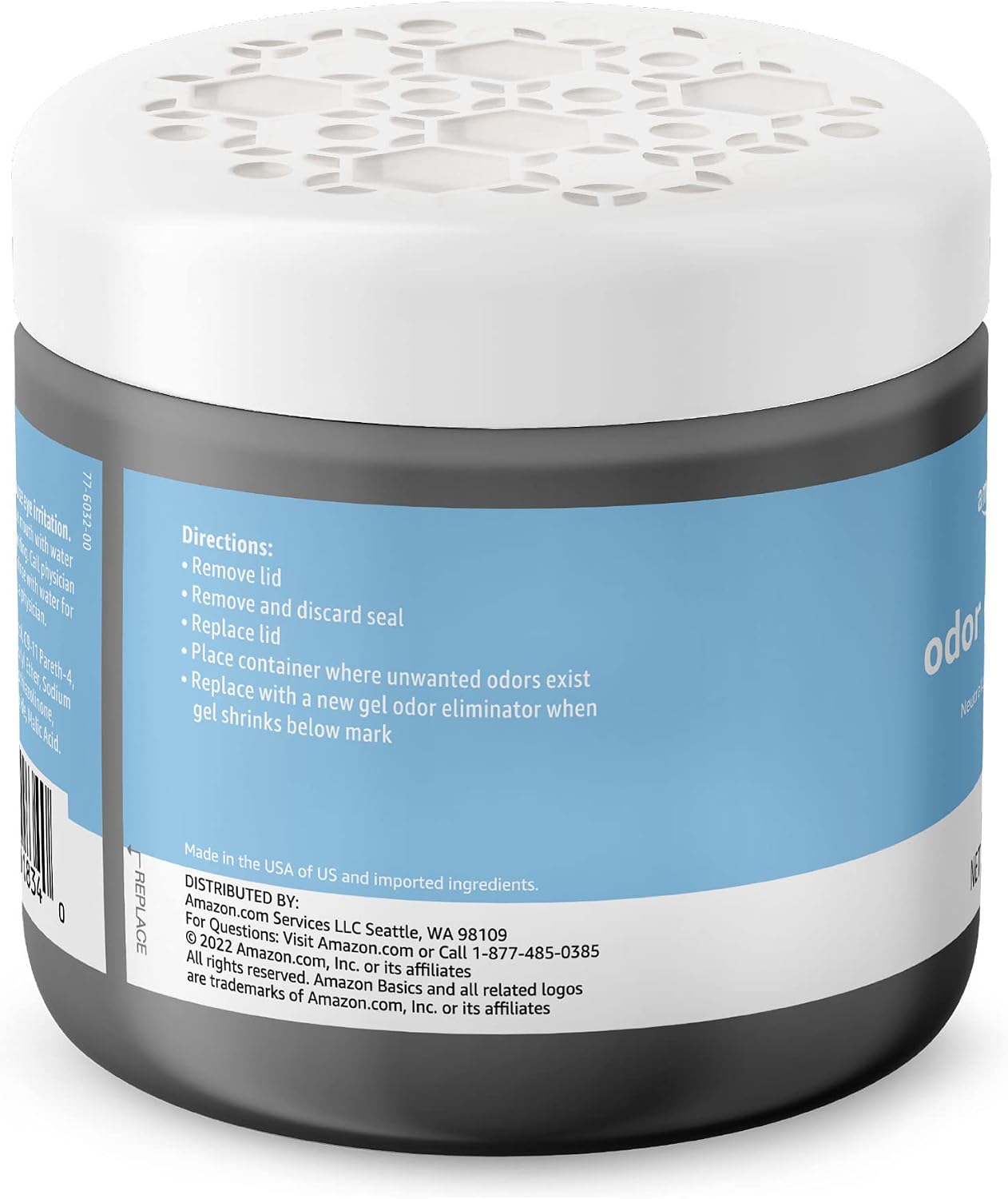 Amazon Basics Gel Odor Eliminator, Activated Charcoal, Lavender Scent, 17 Oz, 1-Pack