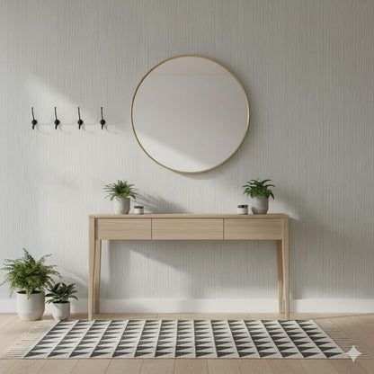 Modern Peel and Stick Wallpaper 17.3" x 78.7" Self Adhesive Wallpaper Textured Neutral Stripe Contact Paper Removable Vinyl Wall Paper for Living Room Bedroom Accent Wall Modern Minimalist Wall Decor