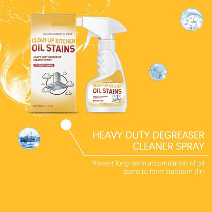 Heavy Duty Kitchen Degreaser Spray – 120ml Heavy Oil Stain Cleaner for Clean Up Kitchen Oil Stains, Multi Purpose for Microwave & Oven & Stove Top (with wash cloth) (1)