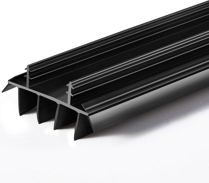 Pushglossy 1 Pcs Replacement Door Bottom with Vinyl Fins 36" Long 1 3/4" Wide Threshold Seal Bottom of Door Weatherstrip Kerf Weather Stripping for 7/8" Between Barbs (White)