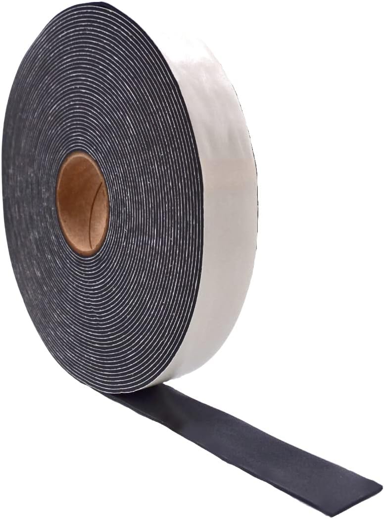 WOD Insulation Foam Tape Self Adhesive - 1/16 Thick x 3/16 Width - 150 feet - Made in USA Weather Stripping, HVAC, Sealing Doors, Windows, Pipes, Cooling, Sound Proof, and Air Conditioning.