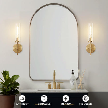 Wireless Wall Sconces with Remote Control, Battery Operated Wall Sconce Set of 2, Black & Gold Rechargeable Dimmable Wall Light for Bedroom Living room Bathroom Hallway Entryway Stairwell, 3000K