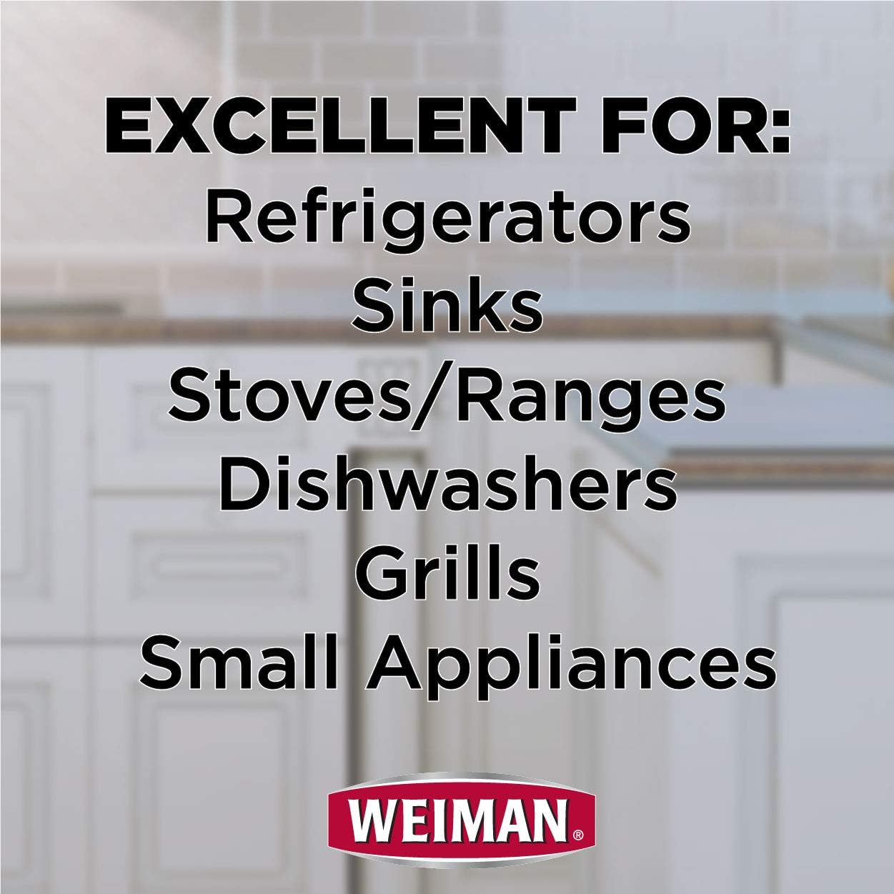 Weiman Stainless Steel Cleaner, 30 Count Wipes, Anti-Fingerprint, Removes Grease, Water Spots, Streaks & Residue, Polishing Cleaner Safe for Appliances, Chrome, Sinks & Grill Exteriors