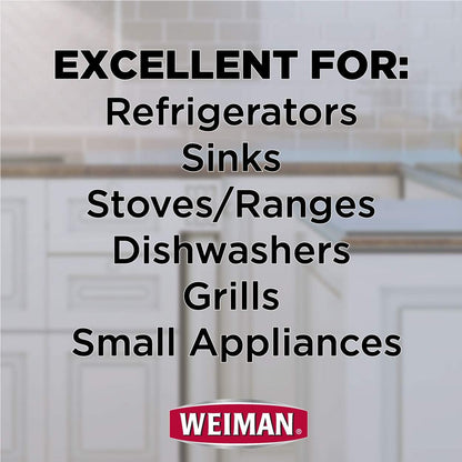 Weiman Stainless Steel Cleaner, 30 Count Wipes, Anti-Fingerprint, Removes Grease, Water Spots, Streaks & Residue, Polishing Cleaner Safe for Appliances, Chrome, Sinks & Grill Exteriors