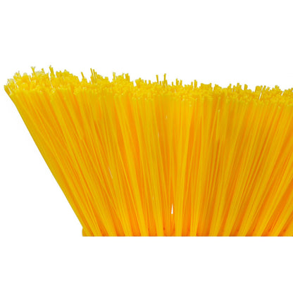 SPARTA Plastic Broom Head, Angled, Un-Flagged for Large Debris Indoor, Outdoor, Home, Restaurant, Lobby, Office, 12 Inches, Green