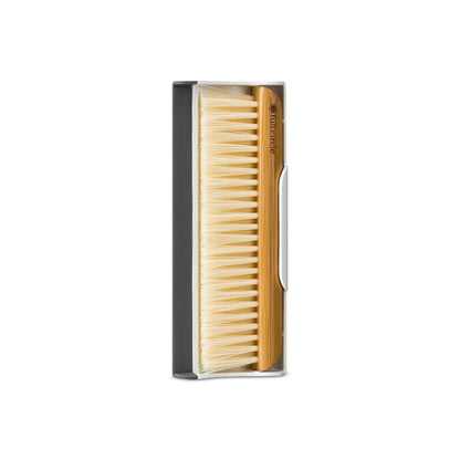 Full Circle Counter Clearer Sweep & Squeegee Tool, Countertop Sweep and Squeegee, Mini Portable Brush, Compact Storage, Sustainable Bamboo Handle