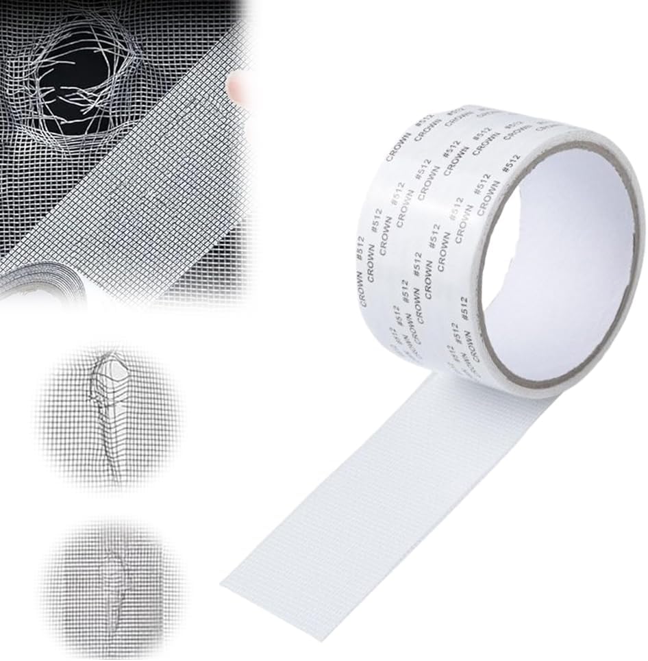 Moonboat Strong Adhesive Screen Repair Tape, 2024 Upgraded 2" x 80" Screen Repair Kit, Creative Screen Repair Tapes, Household Self-Adhesive Screen Window Repair Patch for Windows(Grey,1pcs)