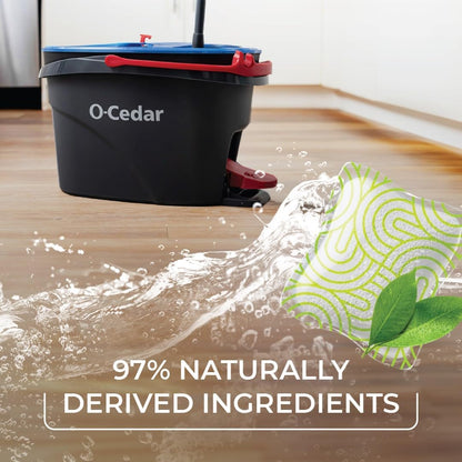 O-Cedar EasyWring RinseClean Microfiber Spin Mop & Bucket Floor Cleaning System with Lavender Pac (Variety Pack)