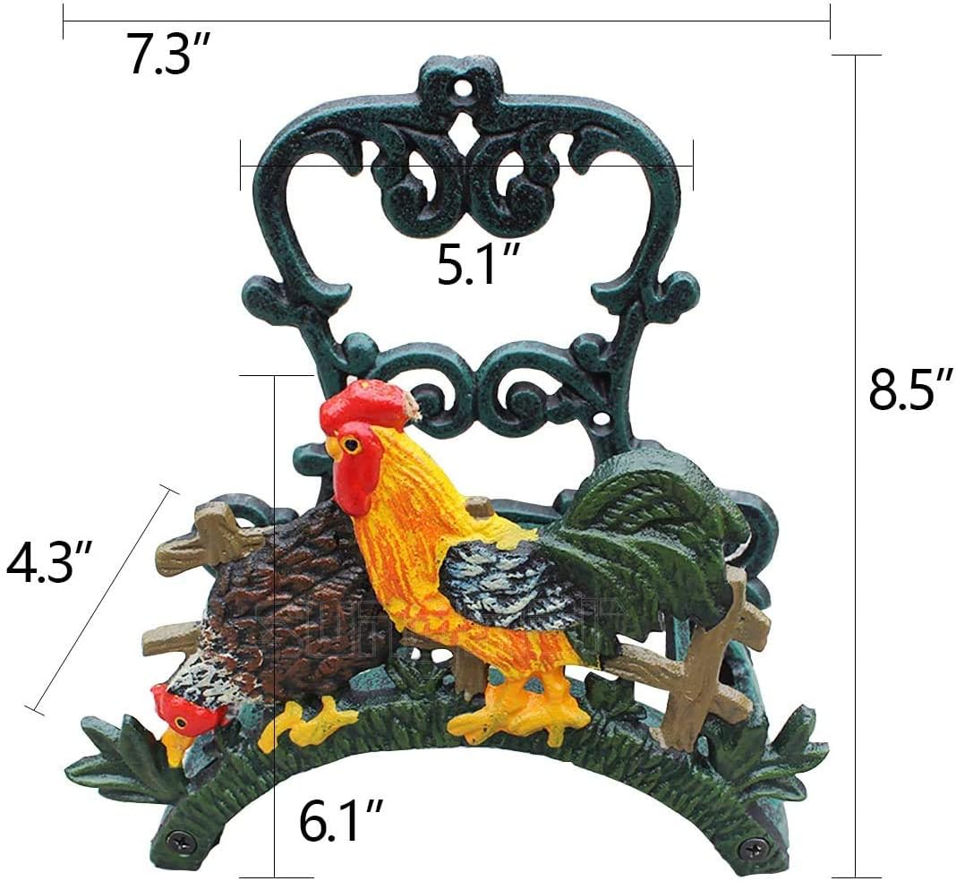 Sungmor Heavy Duty Cast Iron Garden Hose Holder | Water Hose Hanger Wall Mounted | Decorative Indoor Outdoor Hose Rack Reel | 50FT 75FT 100FT Water Hose Bulter Storage | Lovely Frog Metal Hose Stand