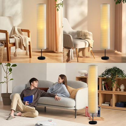 Paper Floor Lamp, Floor Lamps, Paper Standing Lamp, Room Decoration Festival Lantern Light for Bedroom Dresser Living Kids Room Dorm Coffee (White, 46inch)