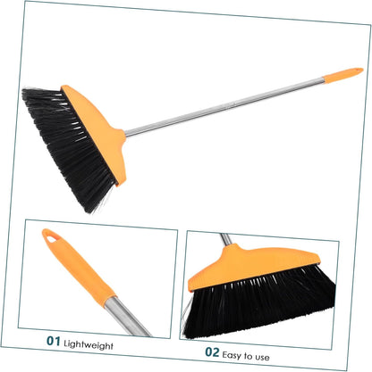 DECHOUS Floor Broom with Plastic Angle Head Heavy Duty Commercial Cleaning Tool for Indoor Outdoor Use for Pet Hair Garage Patio Restaurant Cleanup