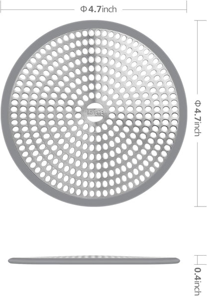 LEKEYE Shower Drain Hair Catcher/Strainer/Stainless Steel and Silicone