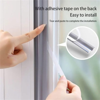 80IN Self Adhesive Window Gap Sealing Strip, Windproof Soundproof Weather Stripping Door Seal, PU Foam Sliding Door Bottom Seal Tape Guard Sealer Dust Stopper for Windows Doors Insulation (Gray)
