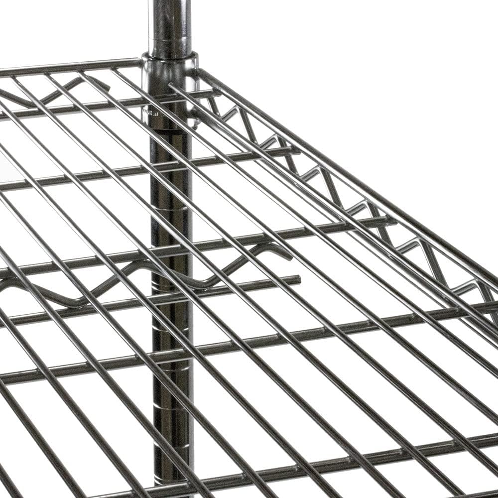 Shelving Inc. 12" d x 30" w Chrome Wire Shelving with 2 Tier Shelves, Weight Capacity 800lbs Per Shelf