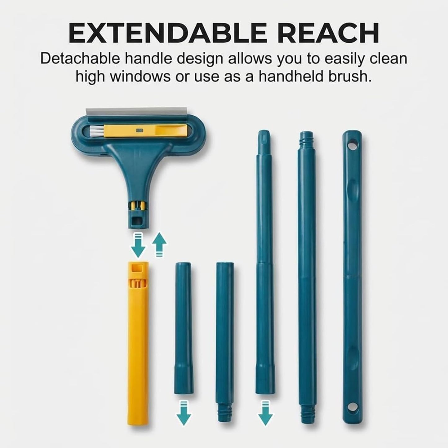 2 in 1 Window Screen Cleaning Brush, Double Sided Bidirectional Dust Removal Brush, Window Screen Cleaner Tool for Window Mesh, Screen Door, Home Dust Cleaning Tools (Blue)