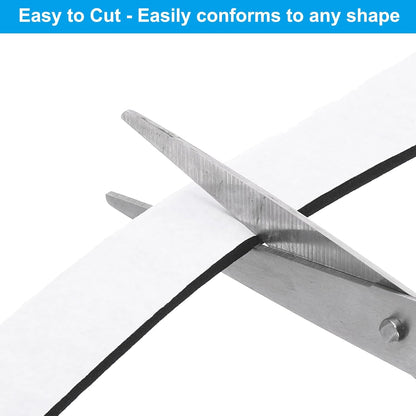 PATIKIL Weather Stripping Door Seal Strip, 3/8 Inch x 1/4 Inch x 32 Ft Self Adhesive Soundproof High Density Foam Tape Insulation for Door Window Air Conditioning, White - Colors B