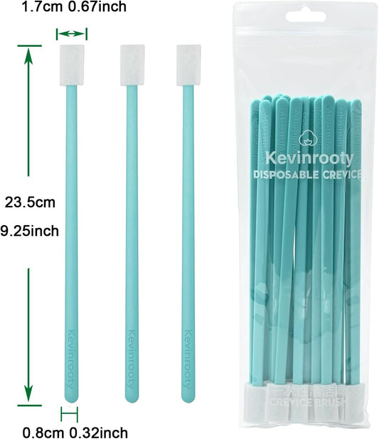 20PCS Crevice Cleaning Brush Tool Kit, Disposable Toilet Brush & Seat Cleaner (Blue)
