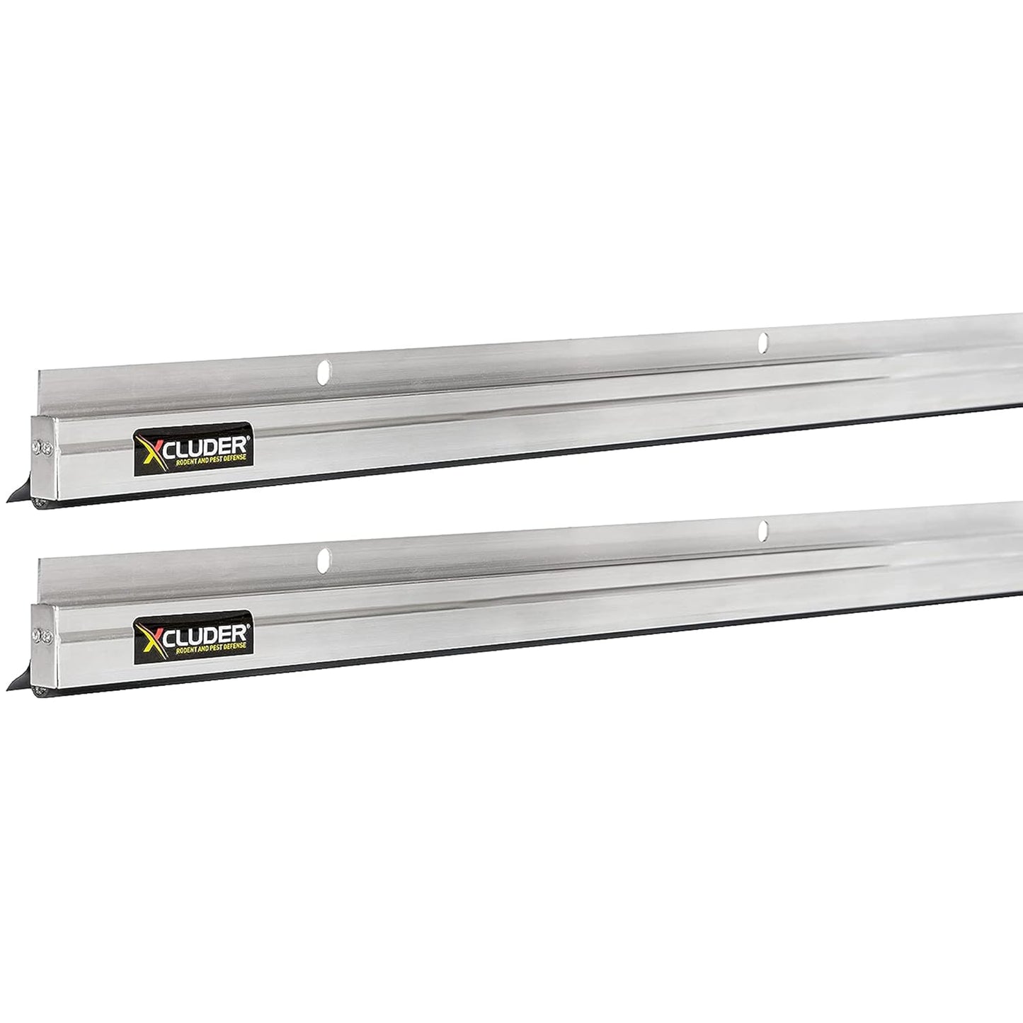 Xcluder 48" Low-Profile Door Sweep, Dark Bronze 2-Pack – Seals Out Animals, Enhanced Weather Sealing, Easy to Install; Door Seal Guard; Chew Proof