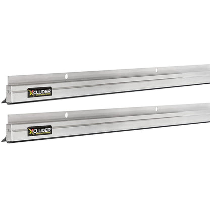 Xcluder 48" Low-Profile Door Sweep, Dark Bronze 2-Pack – Seals Out Animals, Enhanced Weather Sealing, Easy to Install; Door Seal Guard; Chew Proof