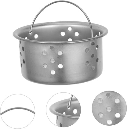 ORFOFE 3Pcs Stainless Steel Sink Strainer Basket Deep Cup Mesh Food Catcher for Kitchen Sinks Durable Drain Filter Versatile Use Kitchen and Bathroom