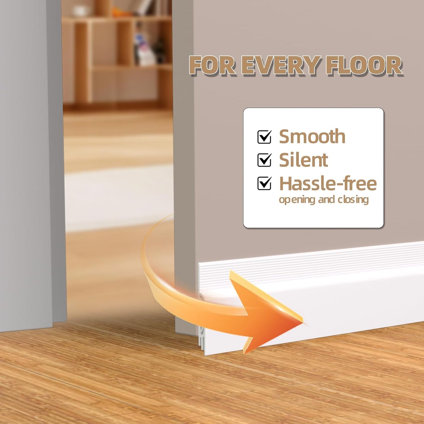 KNEELISA 39" Black Under Door Draft Stopper Exterior,Bottom Door Sweep Sound Proofing,Soundproofing Noise Blocker,Gap Filler Soundproof Seal Strip