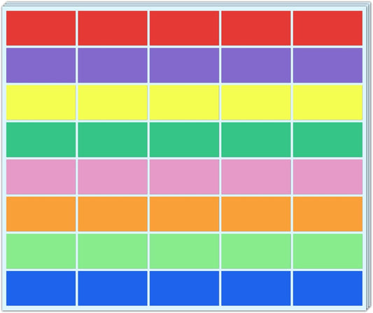 1000 Pieces, 2 x 1 inch - Colored Labels Stickers, Packing Moving Labels for Boxes Color Coded - 8 Colors