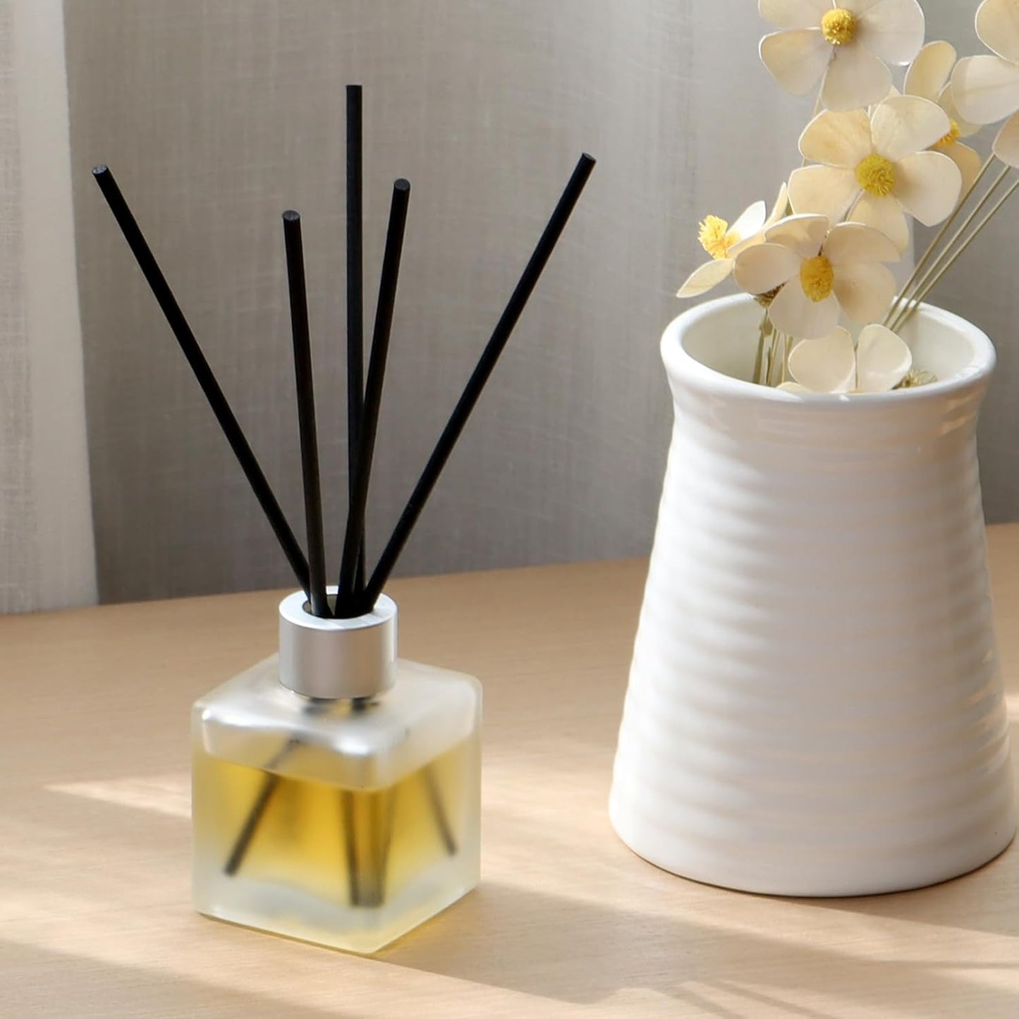 3-Pack Reed Diffuser Set, Linen/Citrus/Bamboo White Tea Scented Oil, Forest Aroma Essential Oils with Diffuser Sticks, Long Lasting Bathroom Air Freshener, Home Fragrance for Room Decor