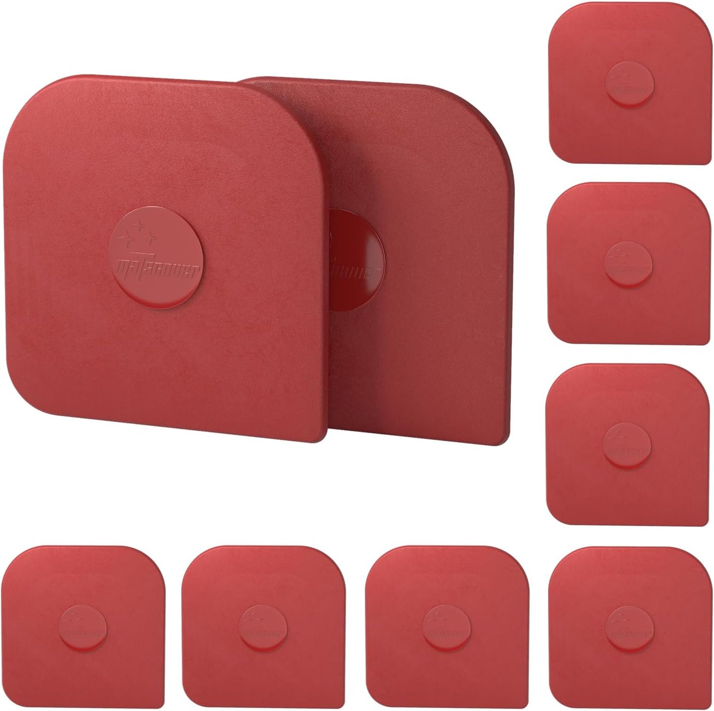 Pan Scraper, 5 Pcs Pot Scraper Plastic, Pot Scraper Non Scratch for Cast Iron, Pot and Pan Cleaning, Sturdy Scraper Kitchen Tool
