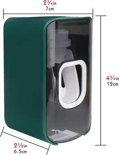 2 Slot Toothbrush Holder and Toothpaste Dispenser Wall Mounted, Automatic Toothpaste Squeezer, 2 in 1 Tooth Brush Toothpaste Organizer for Shower (Grey)