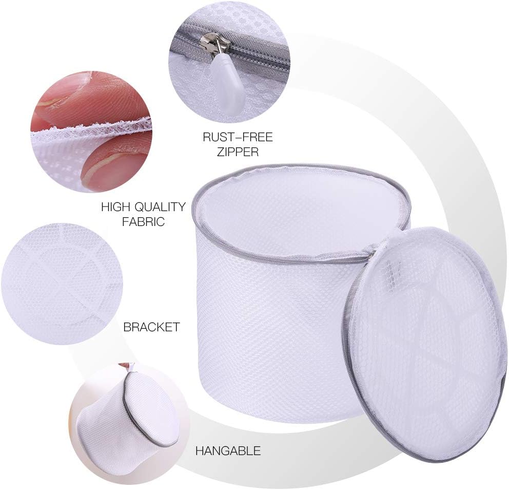 Kimmama Bra Washing Bag for Laundry, Bra Laundry Bag, Sandwish Mesh, 7x7x7" | Lingerie Bag, For Delicates & Underwear, For Washing Machine, Keep Shape, Privacy, Prevent Tangling