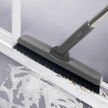 CELOX Grout Brush with Long Handle, 180°Rotation Tile Grout Cleaning Brush, Gray