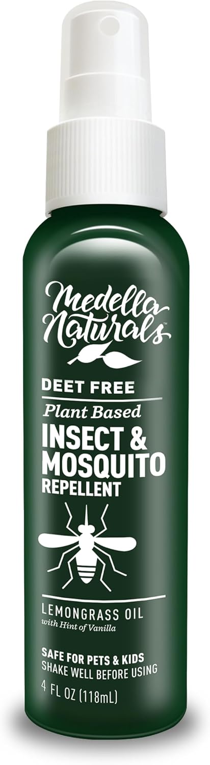 Deet-Free Insect & Mosquito Repellent – Nice Smelling, Pack of 2 (4 oz) | Insect Repellent with Lemongrass Oil Safe for Pets and Kids – Bug Spray Against Mosquitoes, Gnats, Black Flies, and No-See-um