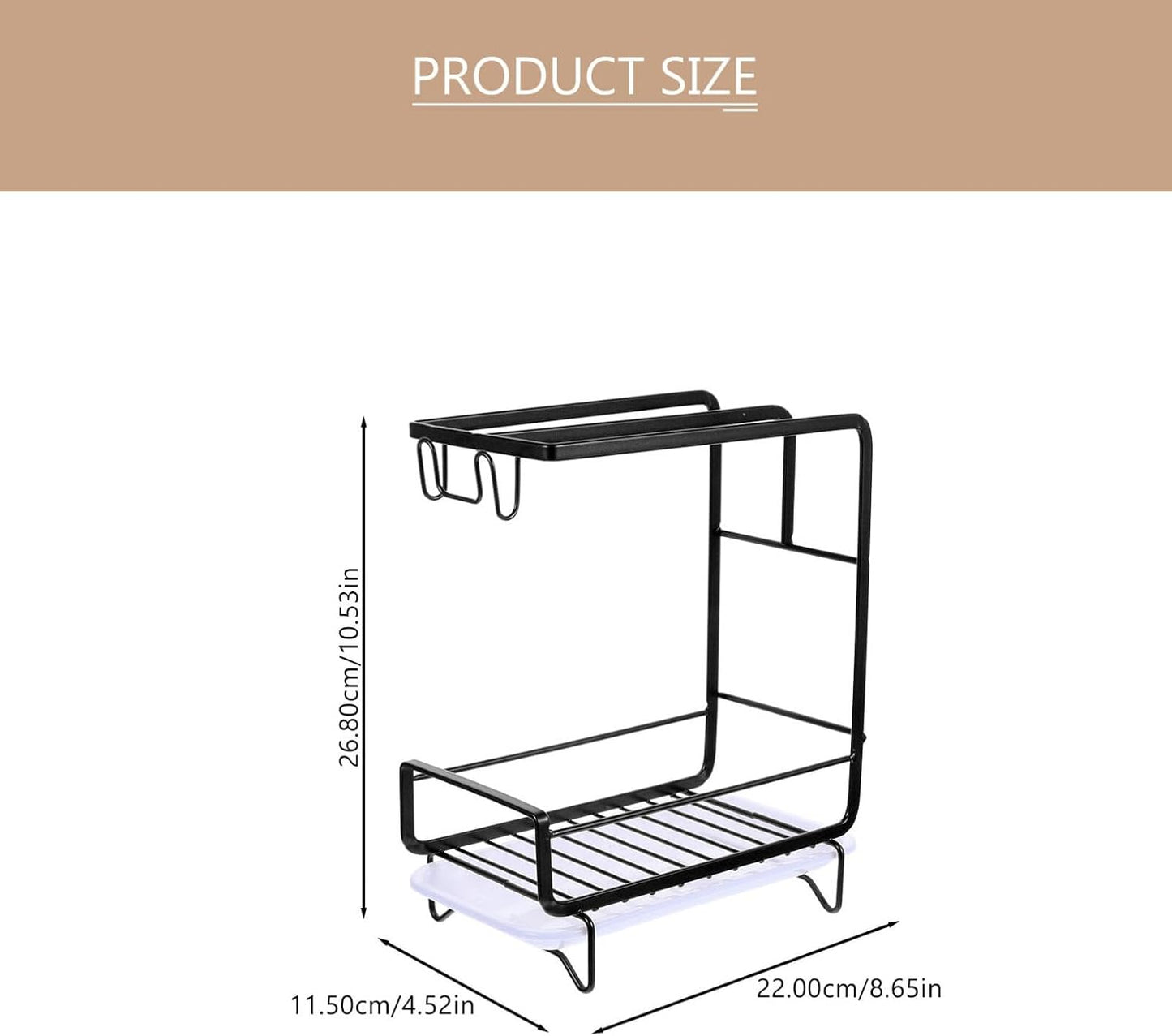 Healeved Multi-Functional Sponge Holder Dishcloth Drying Rack for Kitchen Sink Wall-Mounted Organizer for Wiping Cloth and Cleaning Supplies Space-Saving Storage