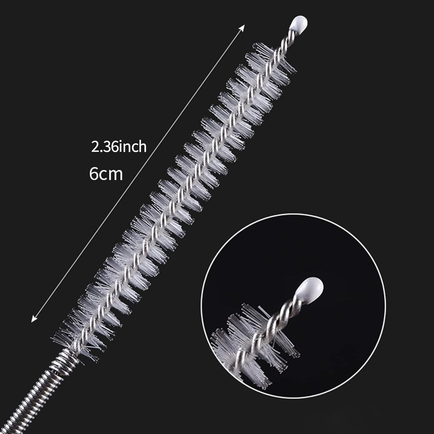 Extra Long Pipe Tube Cleaner Fridge Drain Pipe Dredging Tool Flexible Drain Brush Skinny Tube Spiral Cleaning Brush Drinking Straw Cleaner Brush Nylon Spring Aquarium Filter Brush 155CM (1)