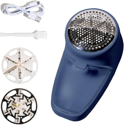 Nori Trim Fabric Shaver - Lint Remover for Clothes & Furniture Couch Pilling - Sweater Pill Remover - Clothes Shaver with 6 Precision Blades - Wireless and Rechargeable - White