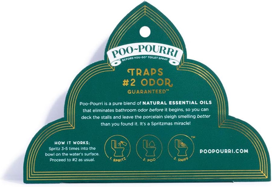 Poo-Pourri Before-You-Go Toilet Spray, Bamboo Rain, 2 Fl Oz, Up to 100 Uses, Bathroom Odor Deodorizer with Essential Oils for Home or Work, Travel Essentials, TSA Approved Size, Bamboo & Fresh Grass