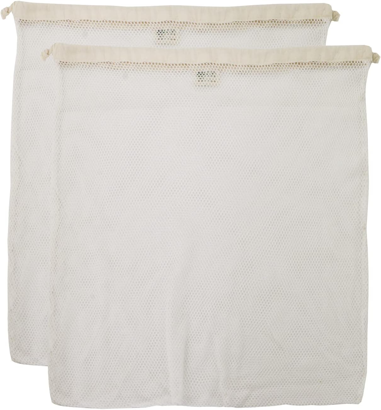 Simple Ecology Organic Cotton Mesh Laundry Bag; Machine Washing Bags for Delicates, Lingerie and Garments, Small 2 pack